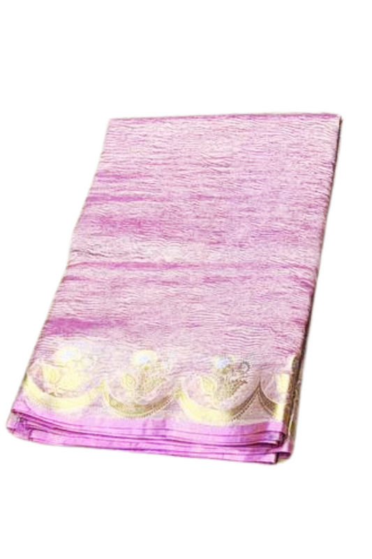 Lavender Meenakshi Banarasi saree