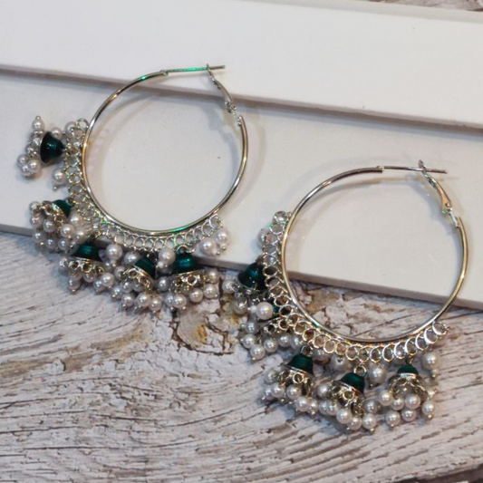 DHOOM-I GREEN BALI EARRING