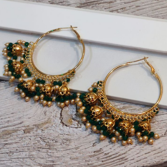 DHOOM-II GREEN BALI EARRING