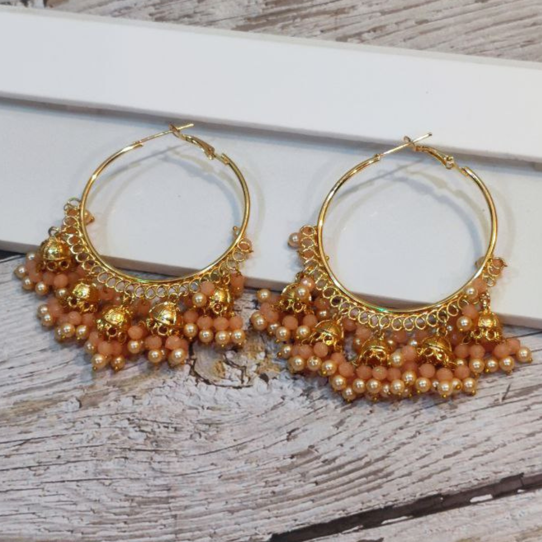 DHOOM-II PEACH BALI EARRING
