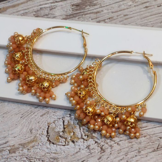 DHOOM-II PEACH BALI EARRING