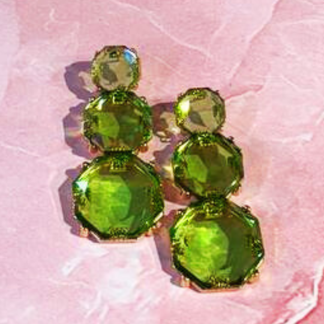 GREEN CHAMKEELA EARRINGS