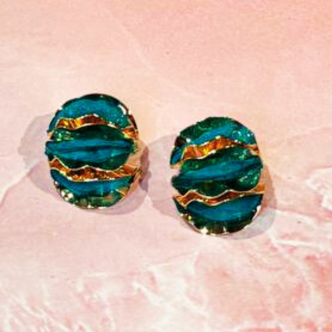 TEAL MI EARRINGS