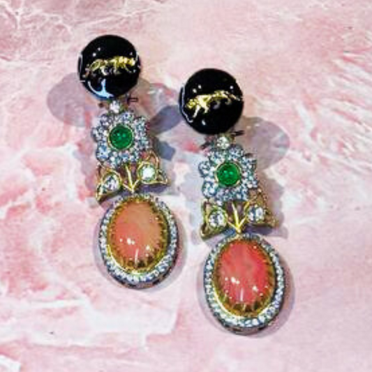 CHAHAT CORAL EARRING