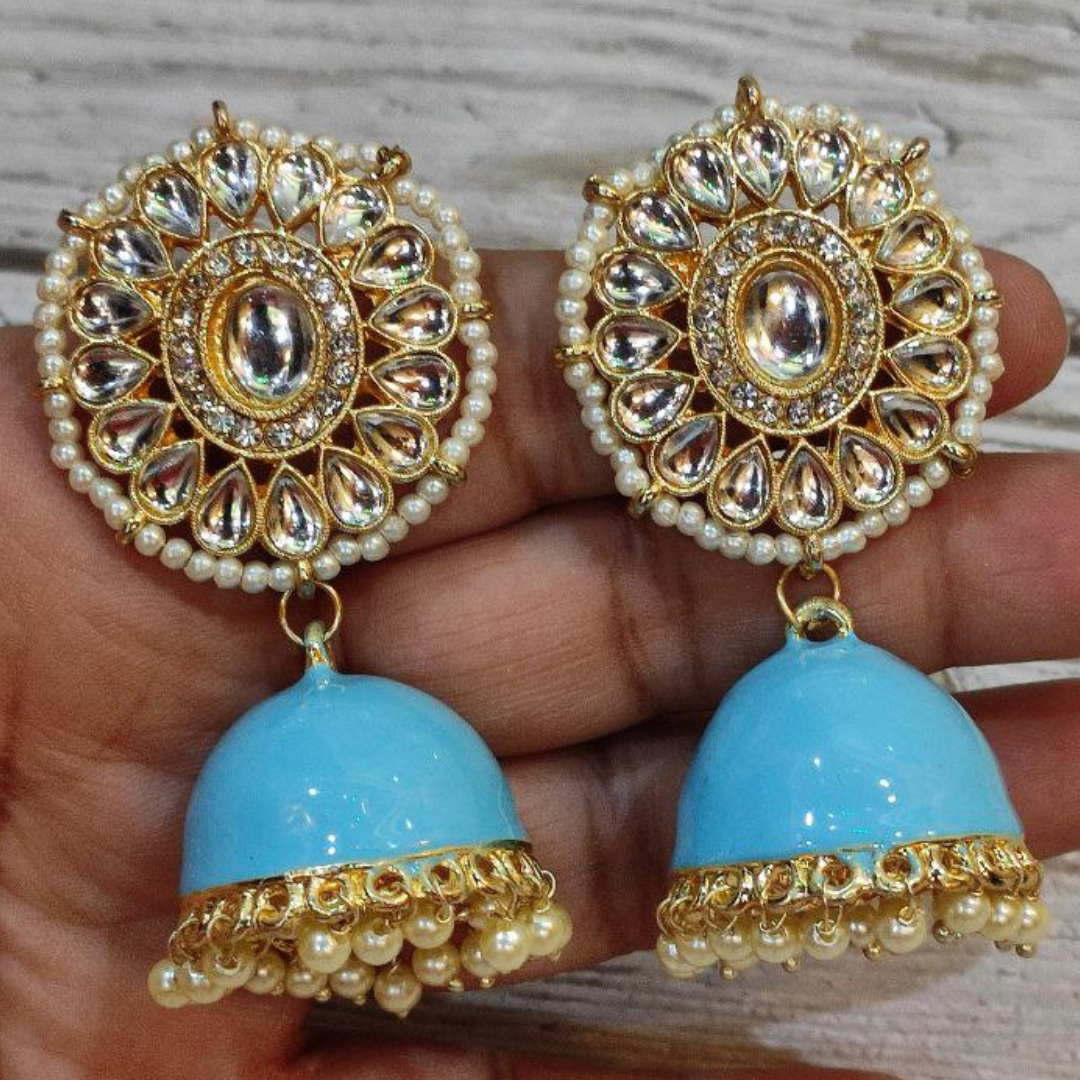 GHUMER AQUA JHUMKA