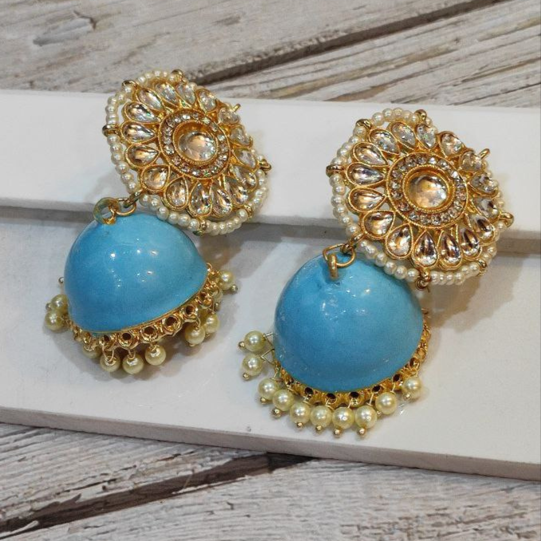 GHUMER AQUA JHUMKA