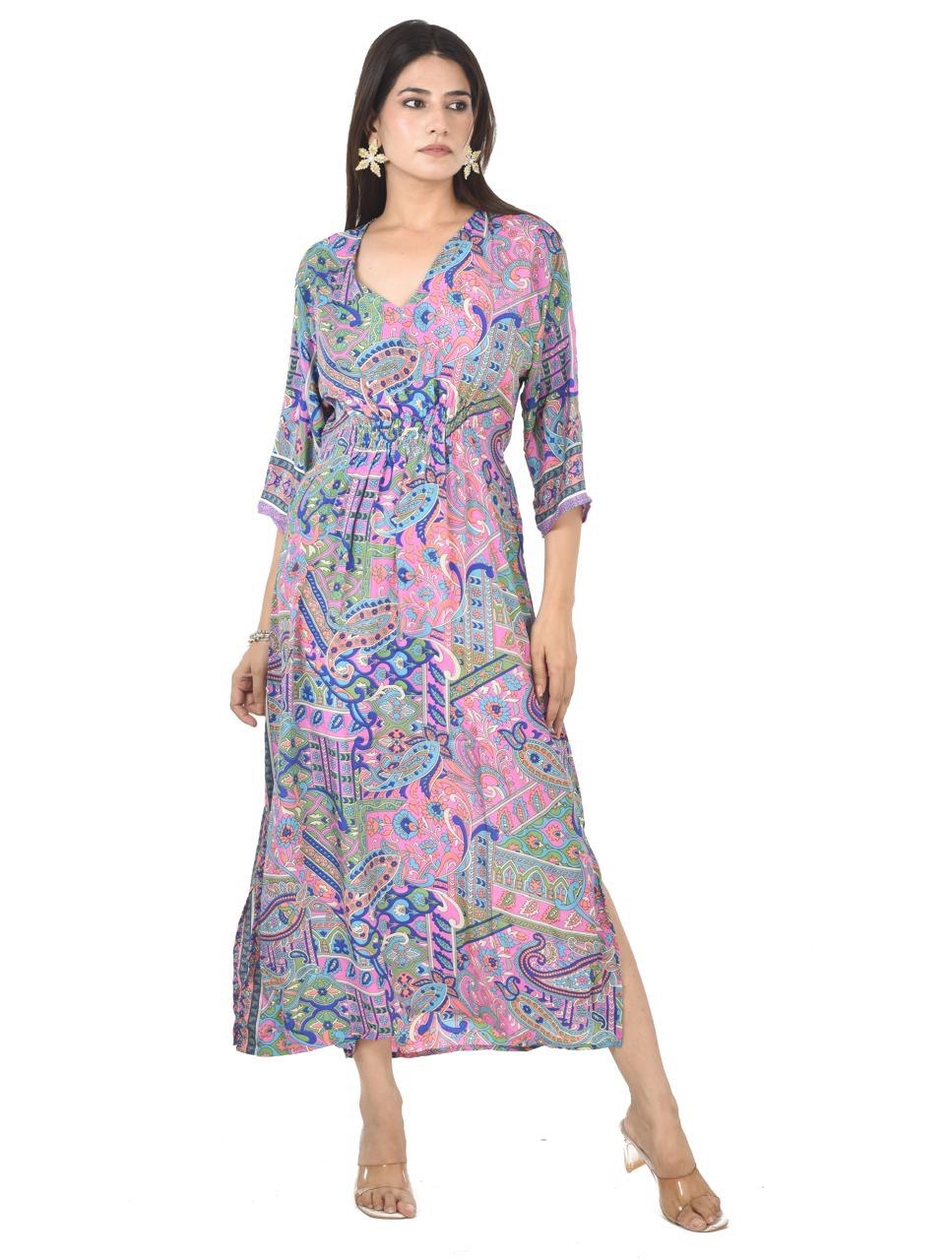 NAZAM PINK-LAVANDER MAXI DRESS