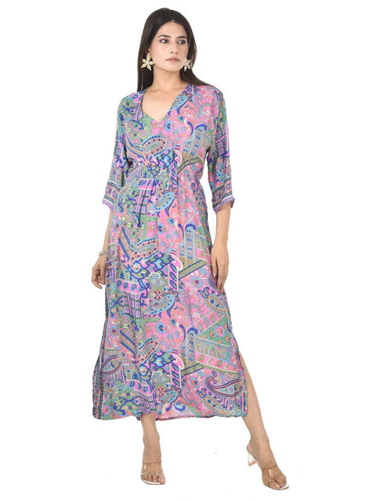NAZAM PINK-LAVANDER MAXI DRESS