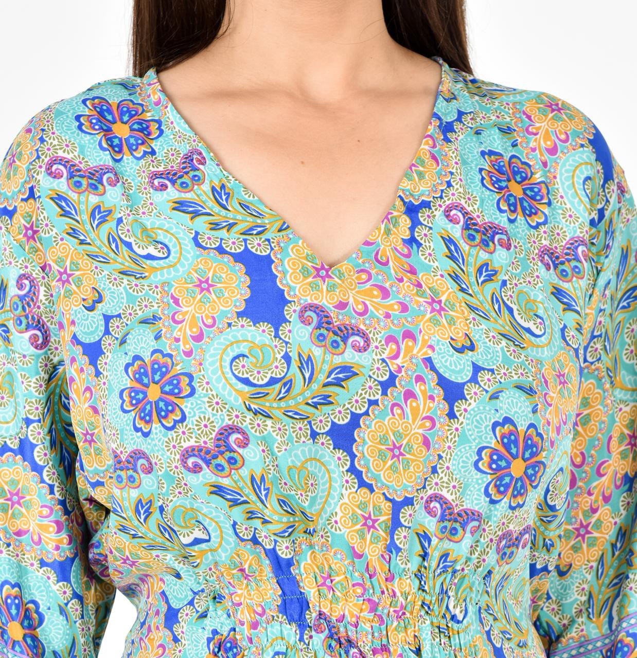 NAZAM GREEN-YELLOW MAXI DRESS