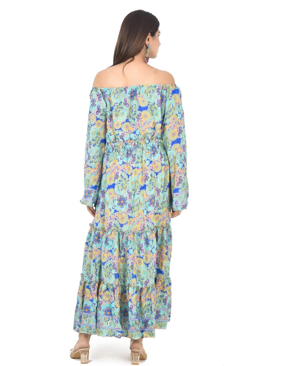 KIM GREEN-YELLOW MIDDIE DRESS