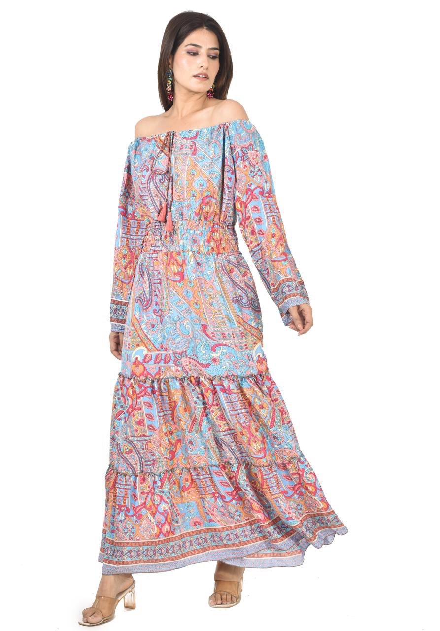 KIM (T-P) LONG MIDDIE DRESS