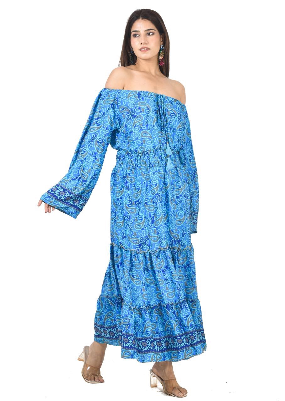 KIM BLUE MIDDIE  DRESS