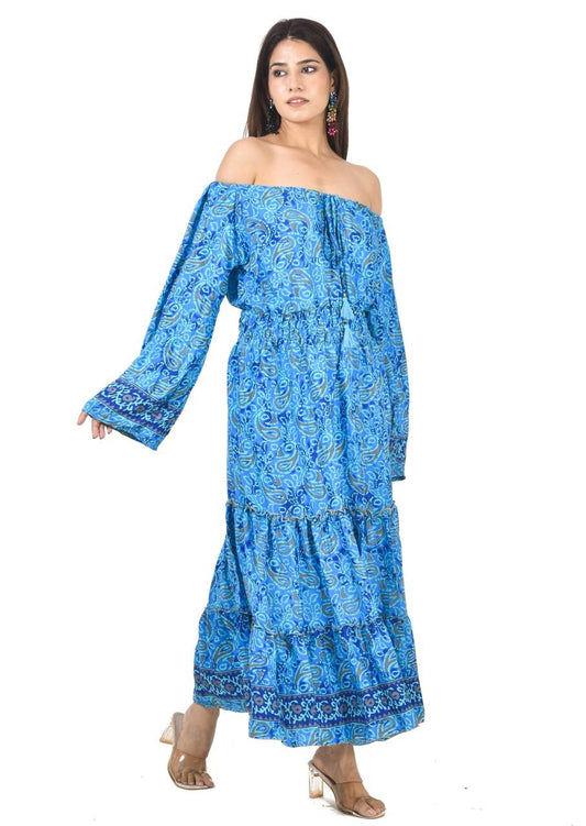 KIM BLUE MIDDIE  DRESS