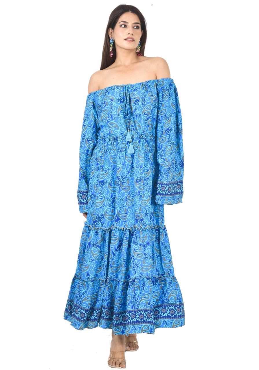 KIM BLUE MIDDIE  DRESS