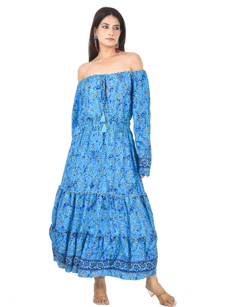 KIM BLUE MIDDIE  DRESS