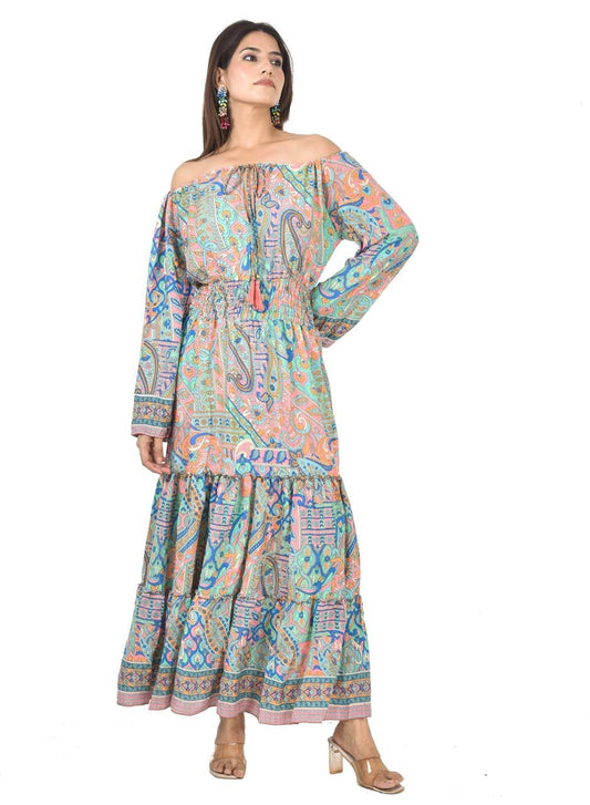 KIM-II  SHASHA LONG MIDDI DRESS