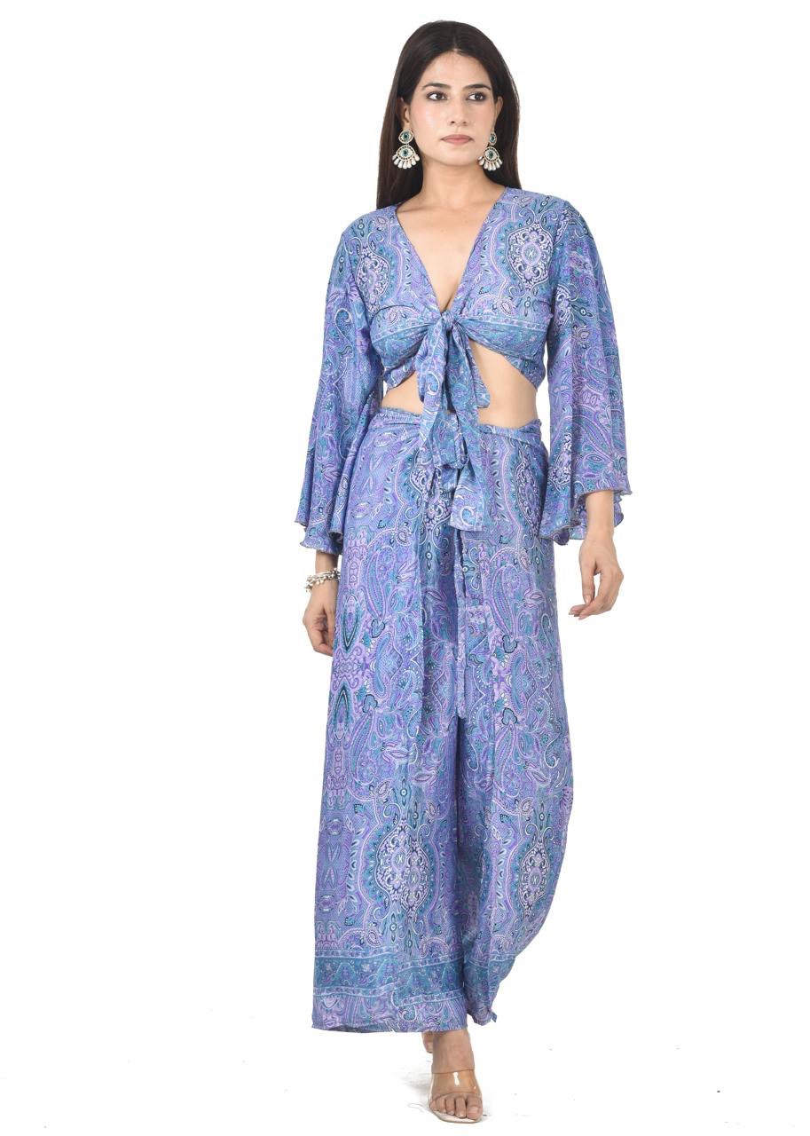 KELLY LAVENDER TIE-UP CO-ORD SET