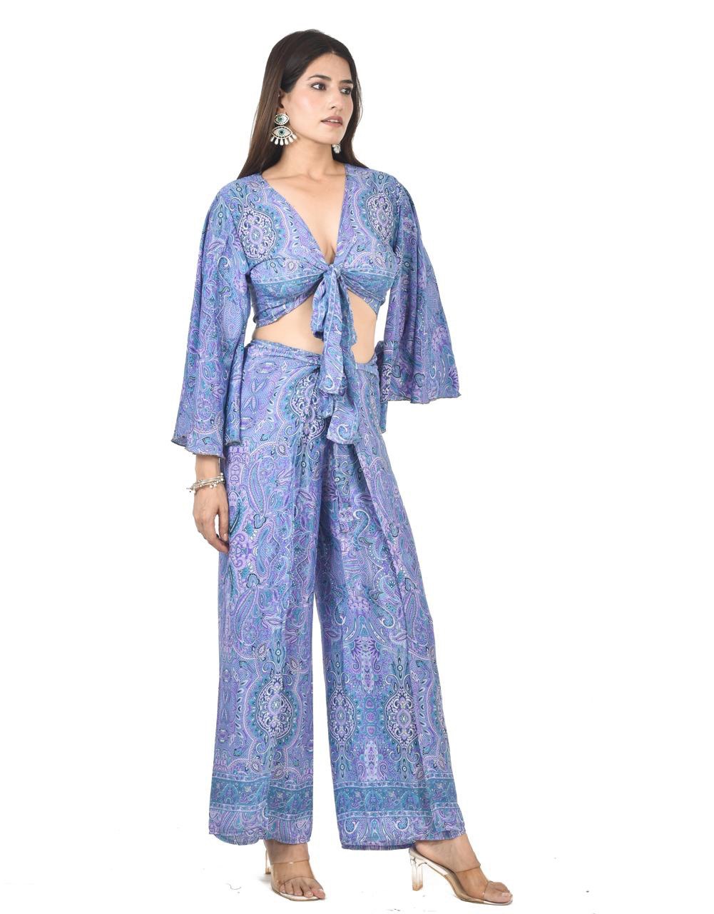 KELLY LAVENDER TIE-UP CO-ORD SET