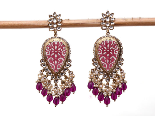 NIRALI MAGENTA EARRINGS