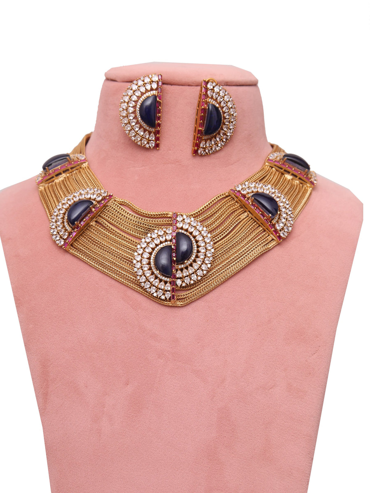 Blue royal  jewellery set