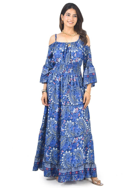 ELIZABETH BLUE LONG DRESS