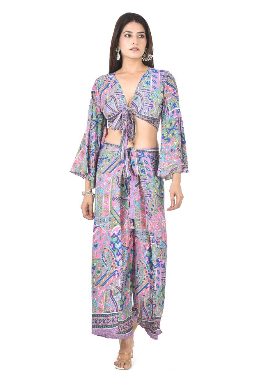 KELLY PINK TIE-UP CO-ORD SET