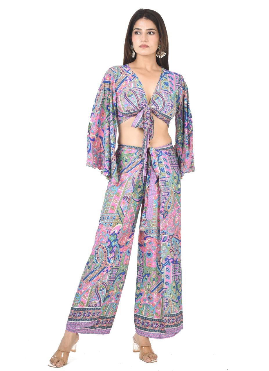 KELLY PINK TIE-UP CO-ORD SET