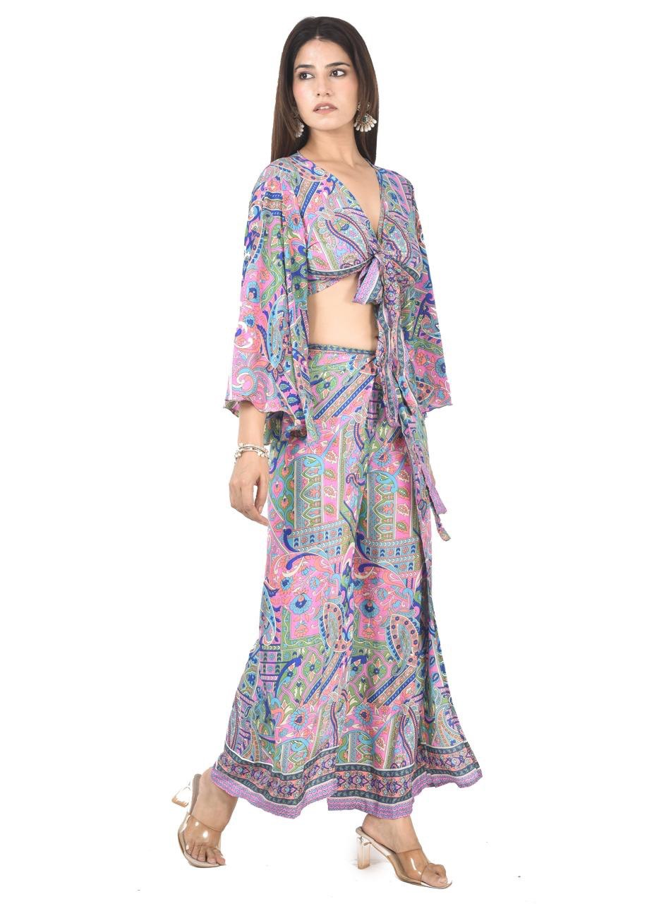 KELLY PINK TIE-UP CO-ORD SET