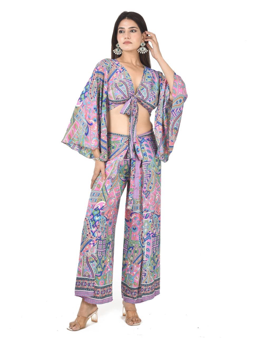 KELLY PINK TIE-UP CO-ORD SET