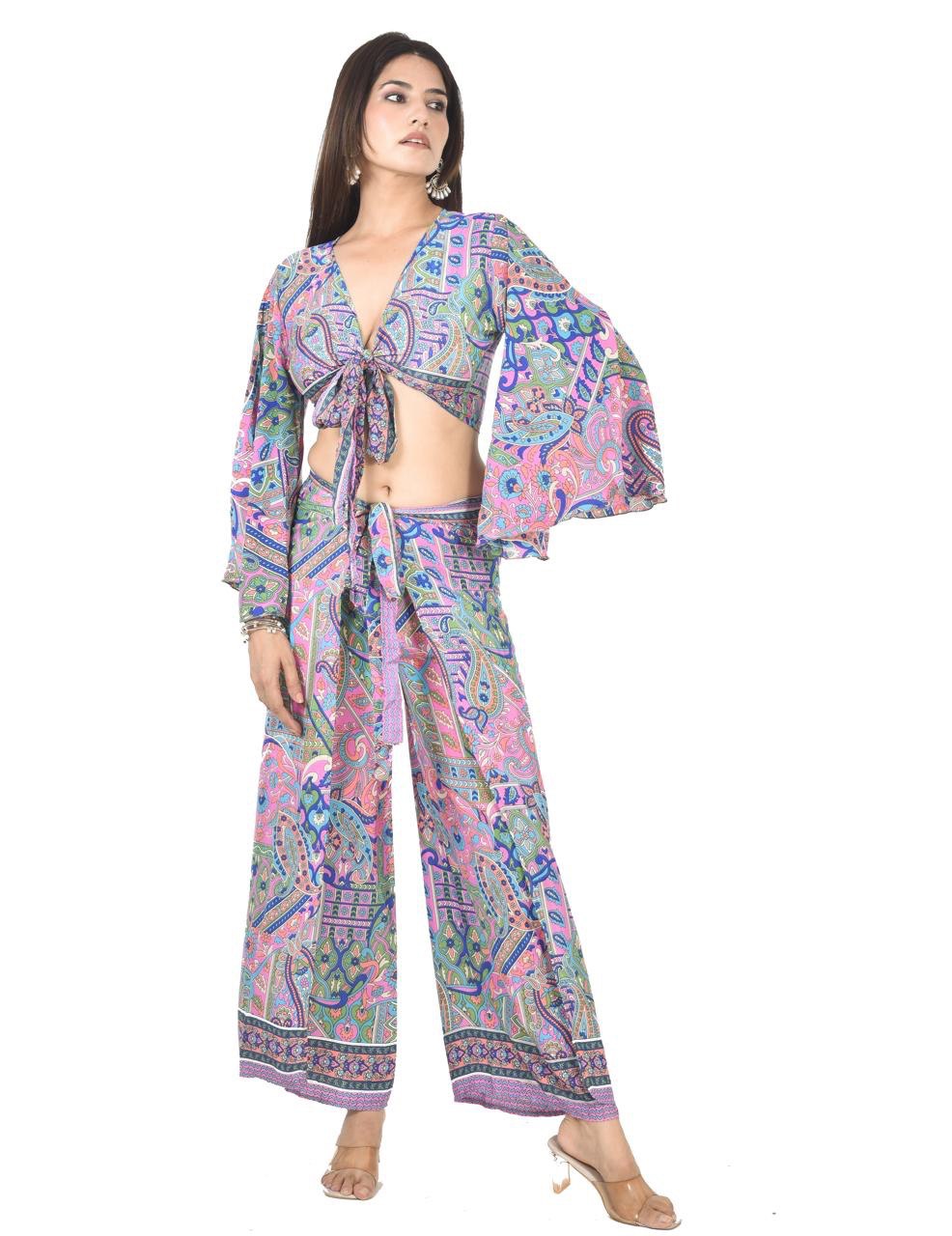 KELLY PINK TIE-UP CO-ORD SET