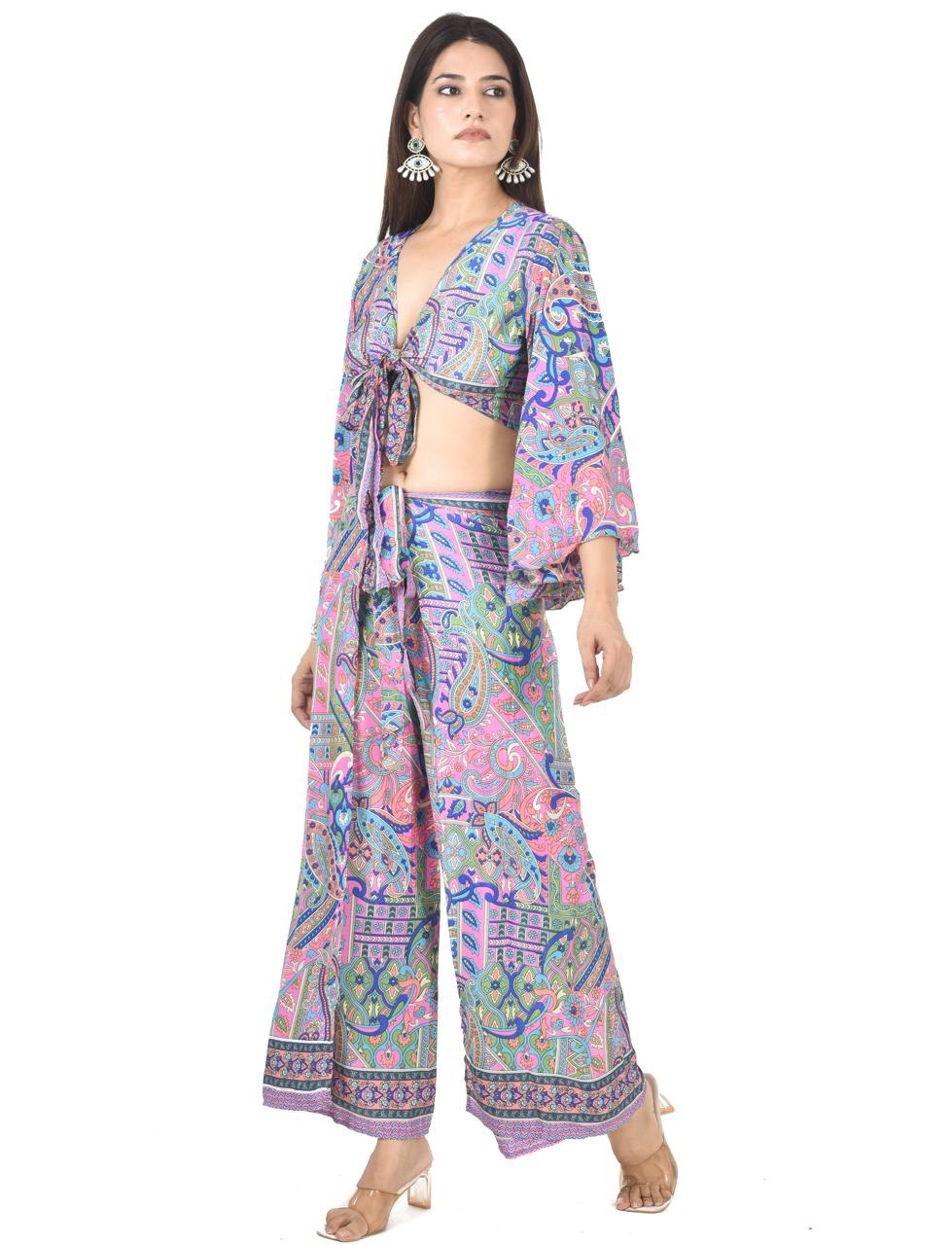 KELLY PINK TIE-UP CO-ORD SET