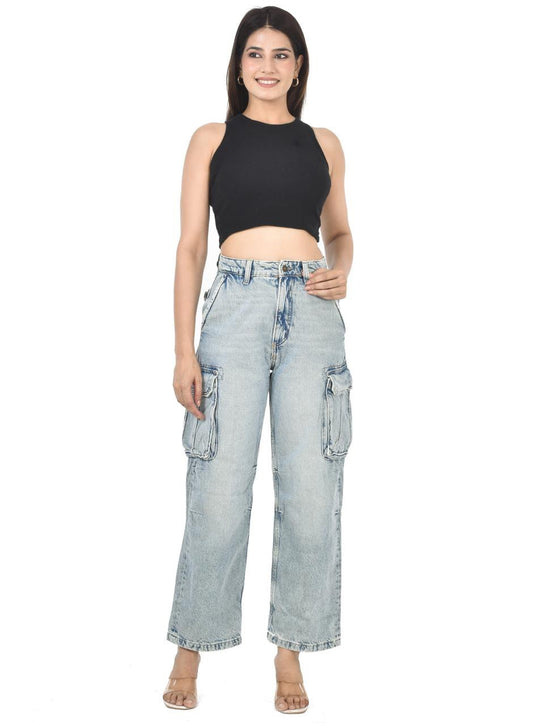 Blue baggie jeans
