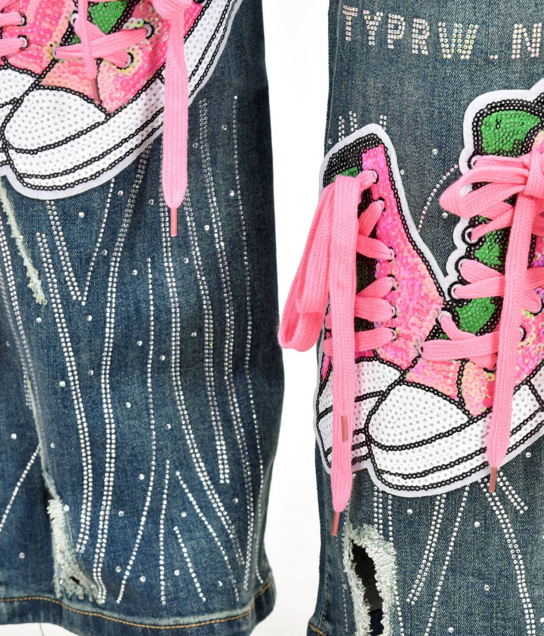 Sequence work shoe jeans jagging