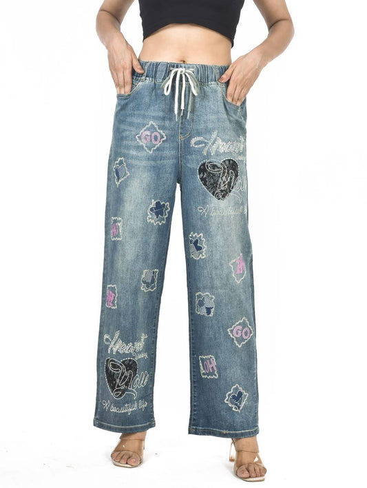 Sequence work jeans jagging