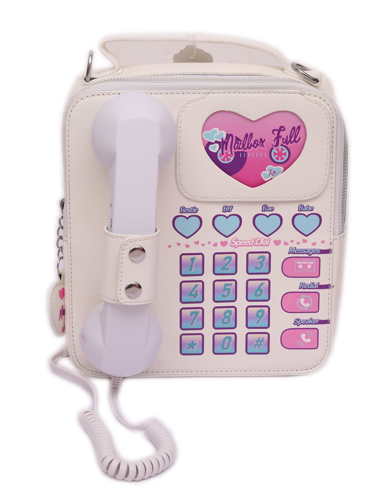 White DIL KA TELIPHOON BAG