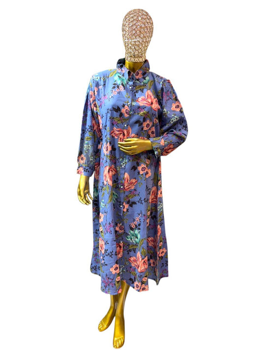 Roohaani shirt pattern middie dress