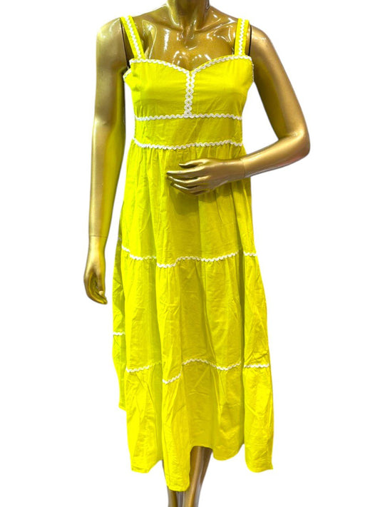 Raya yellow middie dress