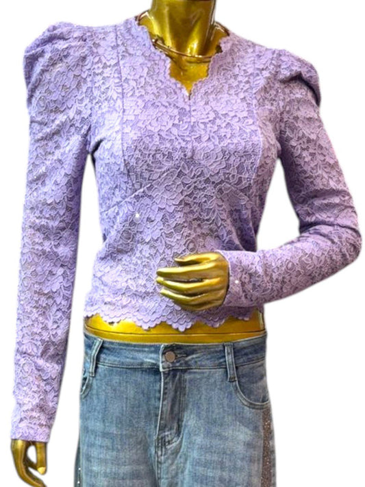 Kira lavender crop-top