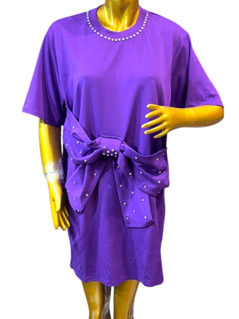 Korean Violet  Bow dress