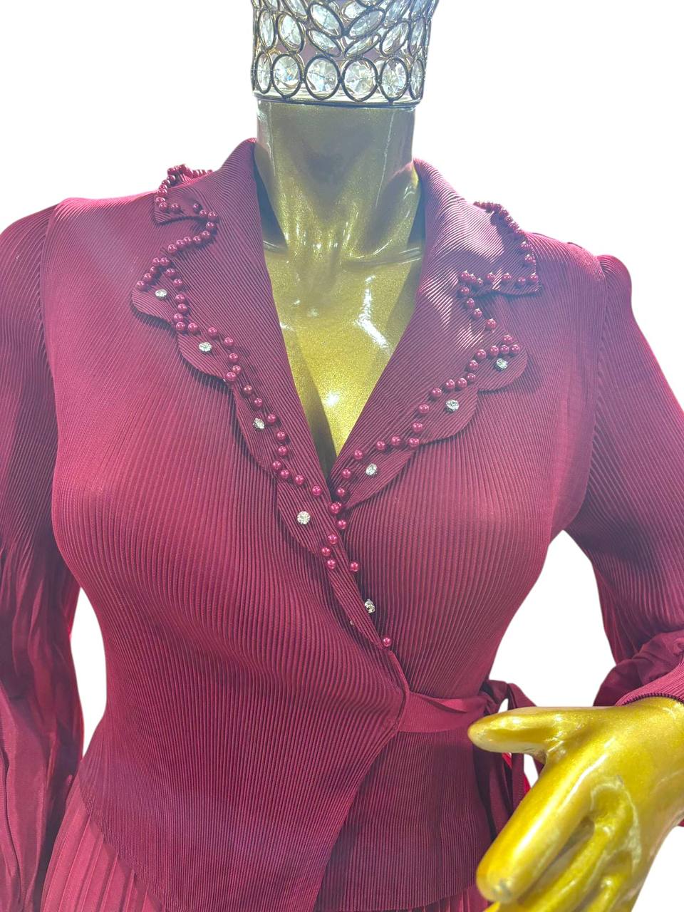 Korean Maroon Parisa dress