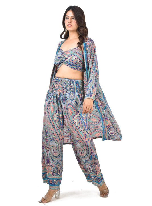 Dimpi blue-mu co-ord set