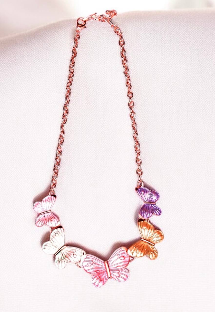 5-Butterfly chain necklace
