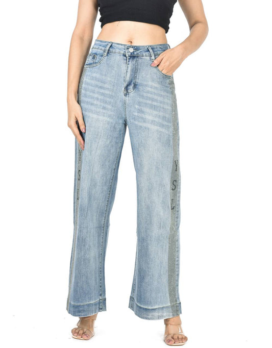 Heera stone work baggie jeans