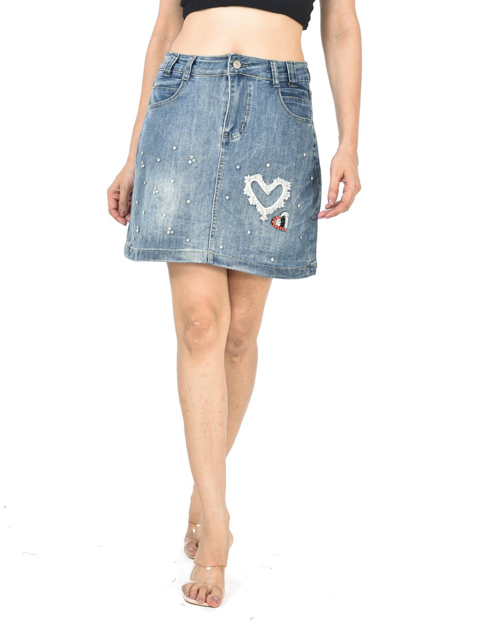 Heart Korean minni skirt
