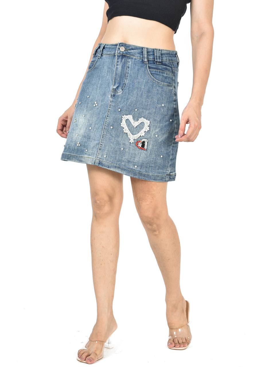 Heart Korean minni skirt