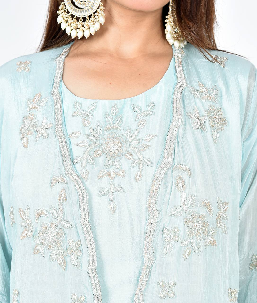 Haseena turquoise suit