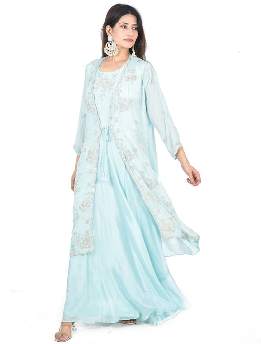 Haseena turquoise suit