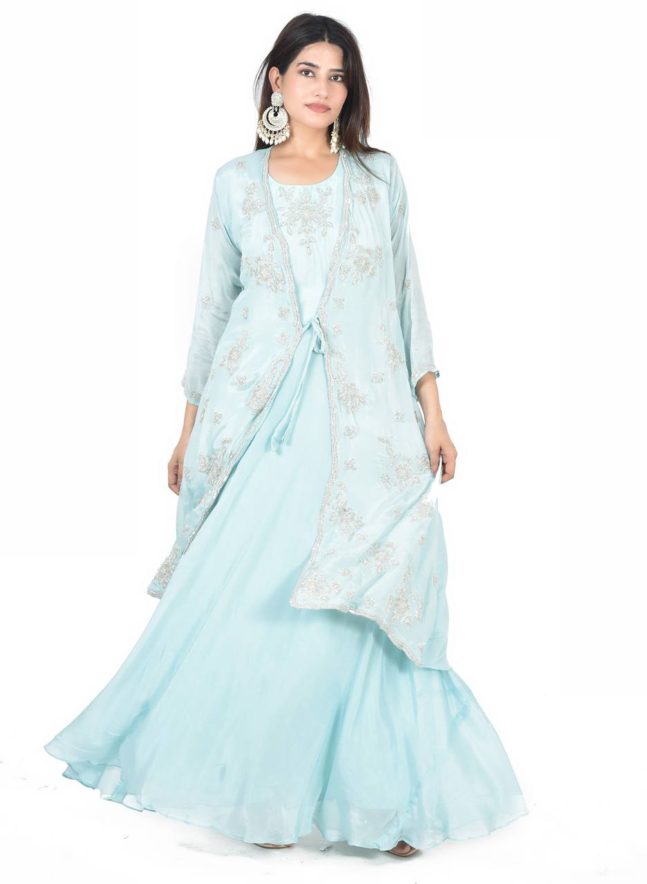 Haseena turquoise suit
