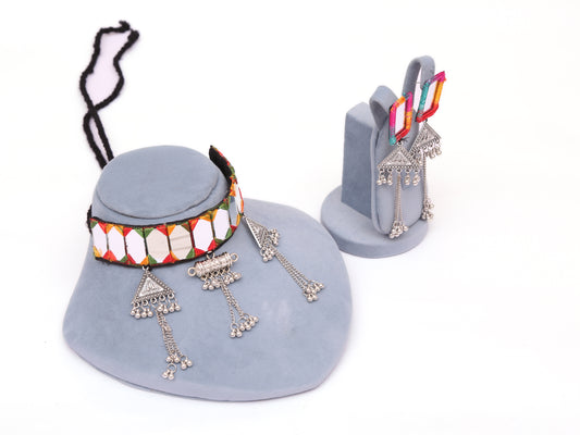Mirror hexa choker necklace