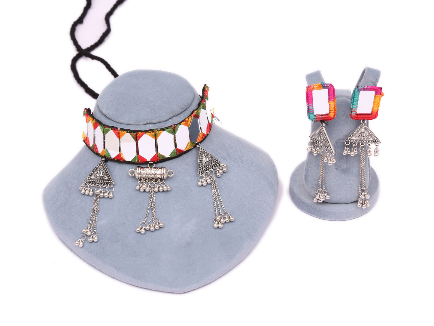 Mirror hexa choker necklace